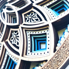 Cargar imagen en el visor de la galería, Mural Primavera Azules 7 capas