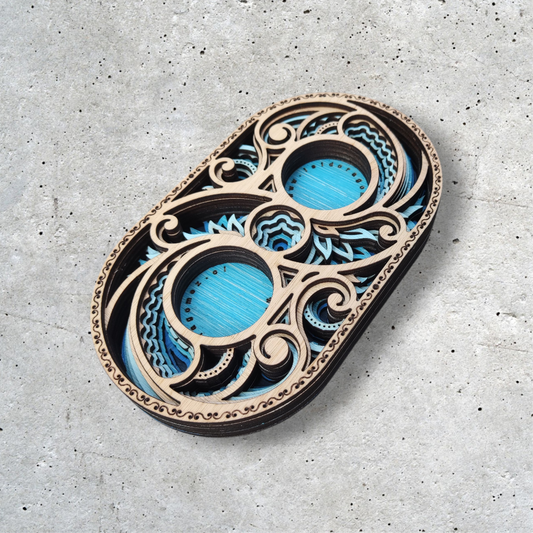 Double Blue Organic Candle Holders