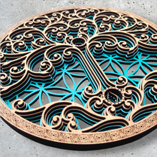 Cargar imagen en el visor de la galería, Mural El Código de la Vida Turquesa