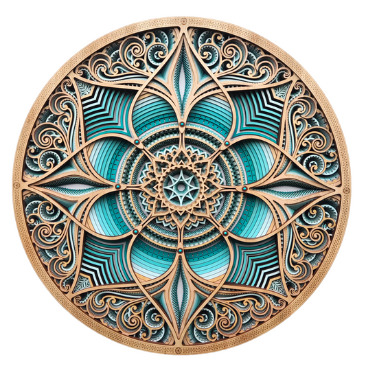 VIDA Petrohué Mural — Special Edition with Copper and Natural Stones