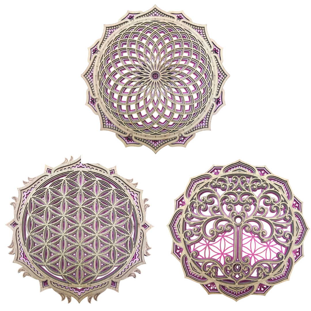 Murais de trilogia floral