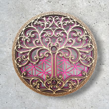 Cargar imagen en el visor de la galería, Mural El Código de la Vida Fucsia