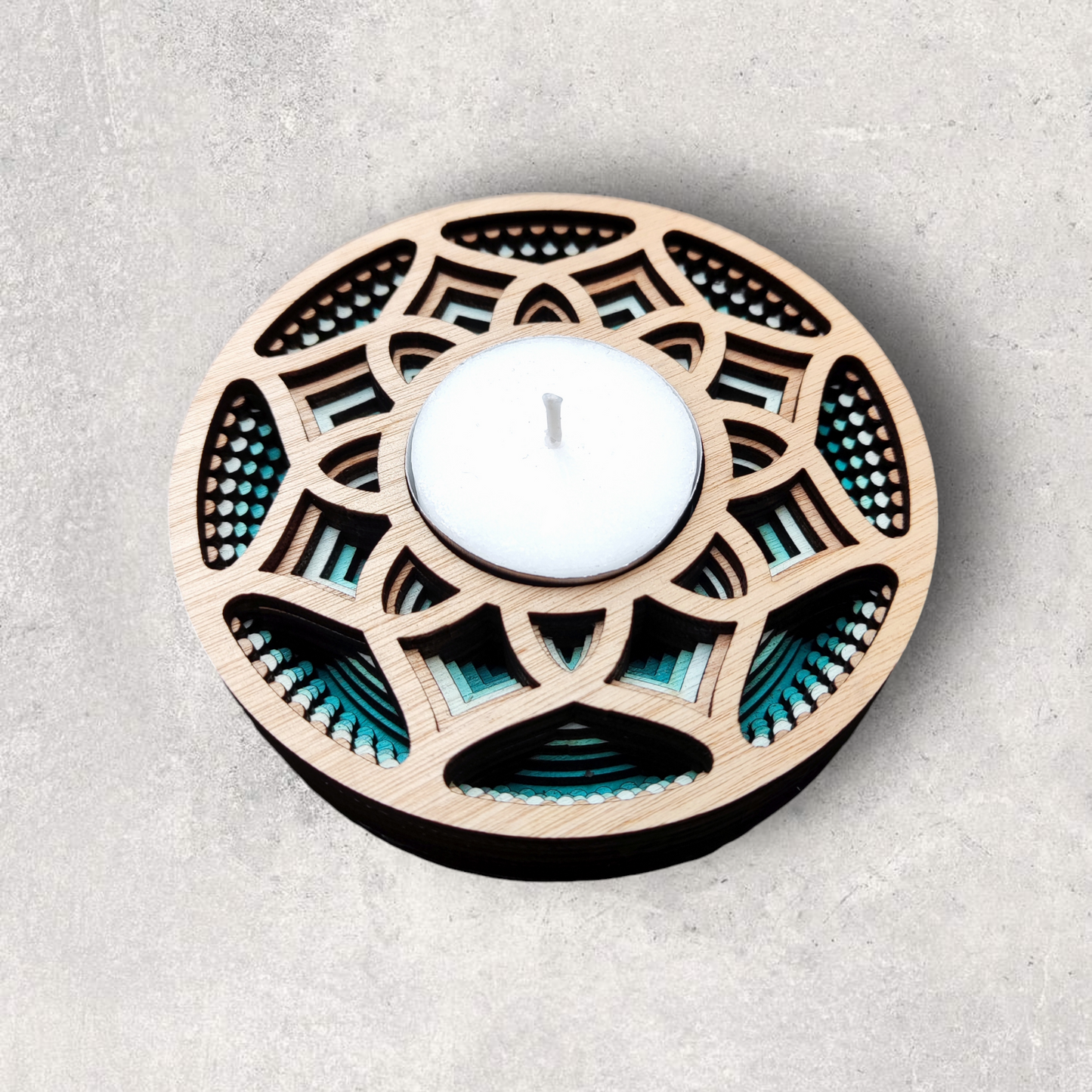 Turquoise Blooming Candle Holders