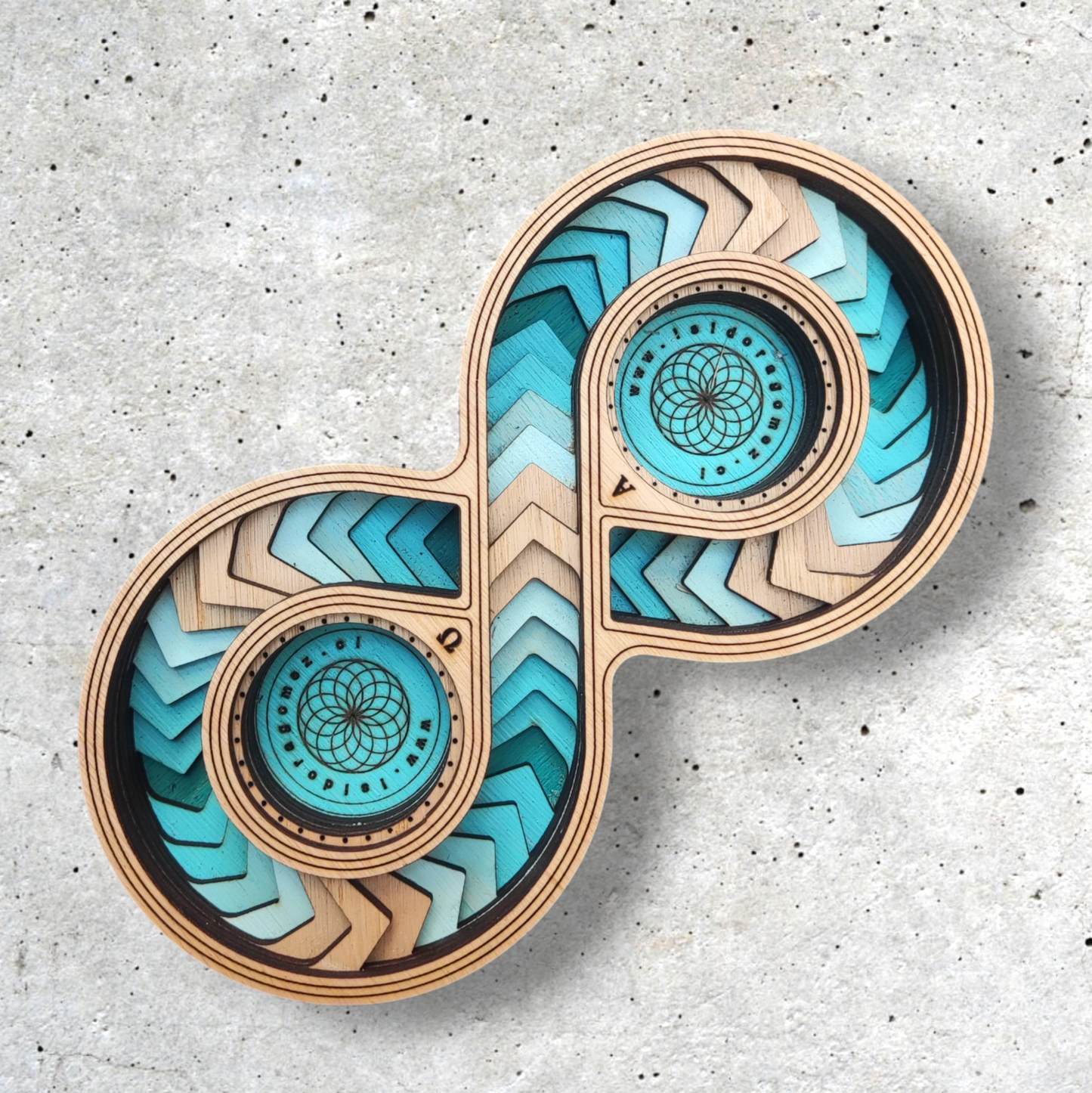 Turquoise Infinity Candle Holder