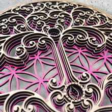 Cargar imagen en el visor de la galería, Mural El Código de la Vida Fucsia