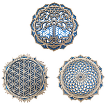 Cargar imagen en el visor de la galería, Trilogía de Geometría Sagrada Azul
