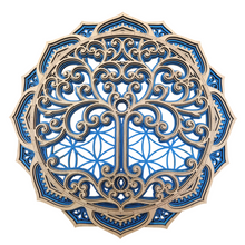 Cargar imagen en el visor de la galería, Trilogía de Geometría Sagrada Azul
