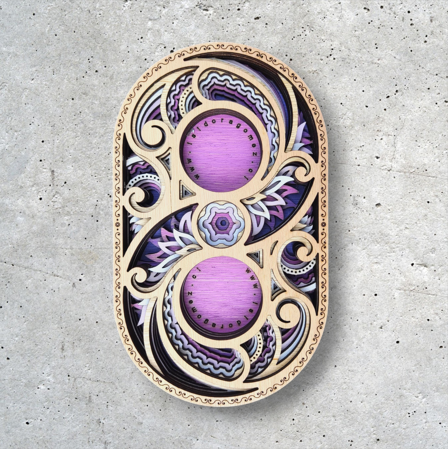 Double Purple Organic Candle Holder