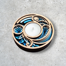 Load image into Gallery viewer, Porta velas Madre Tierra Azules
