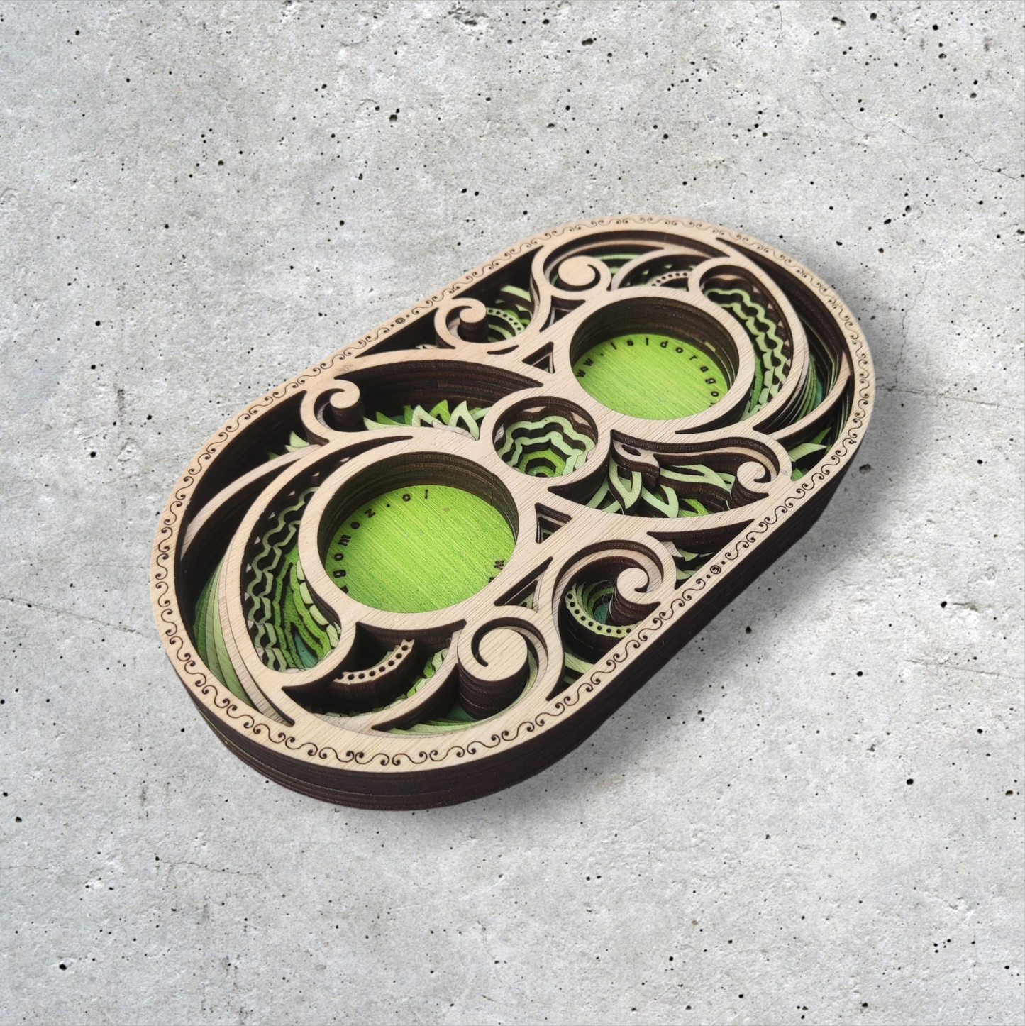 Organic Double Green Candle Holder