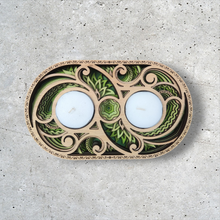 Load image into Gallery viewer, Double Organic Candle Holder
