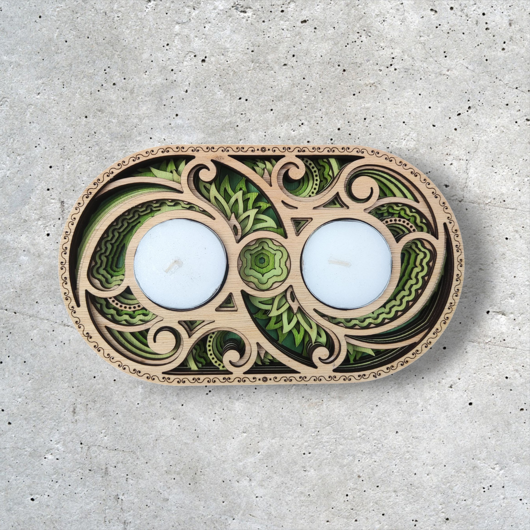 Double Organic Candle Holder