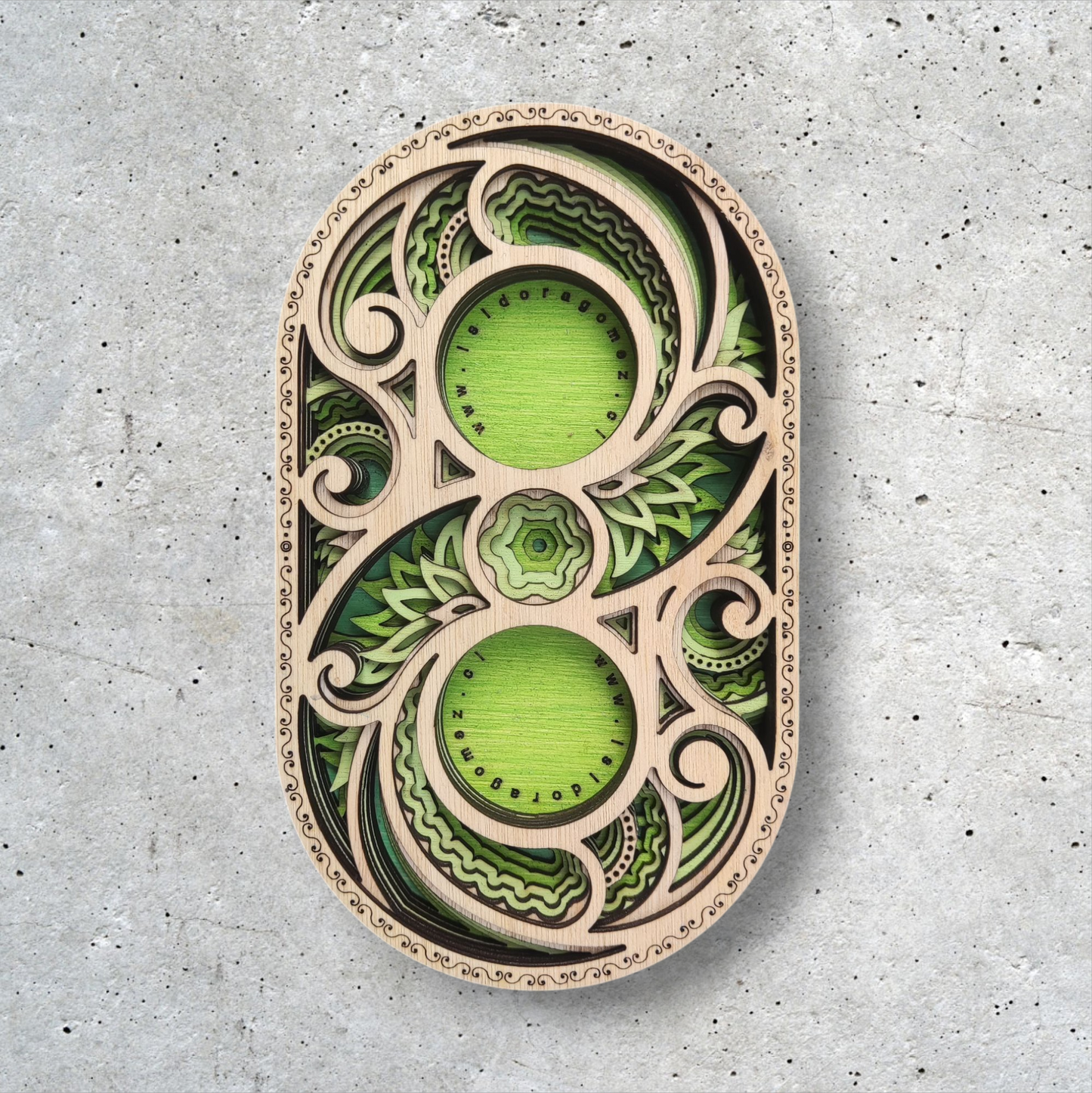 Organic Double Green Candle Holder