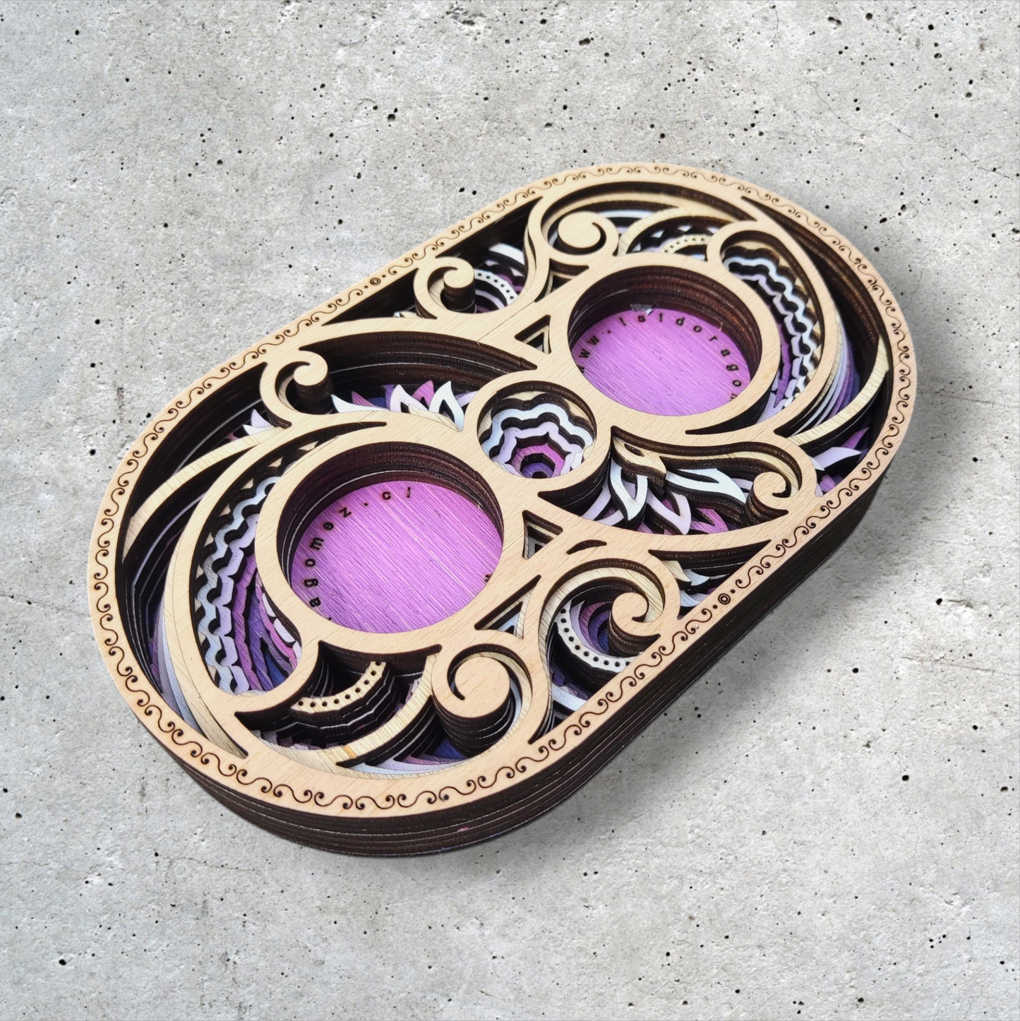 Double Purple Organic Candle Holder