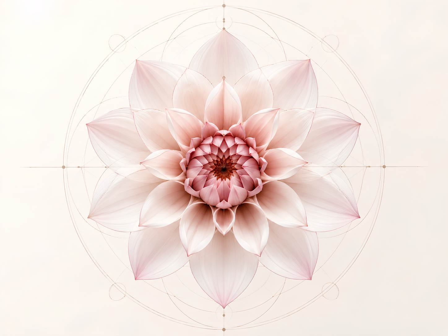 Flor observada desde su geometría natural