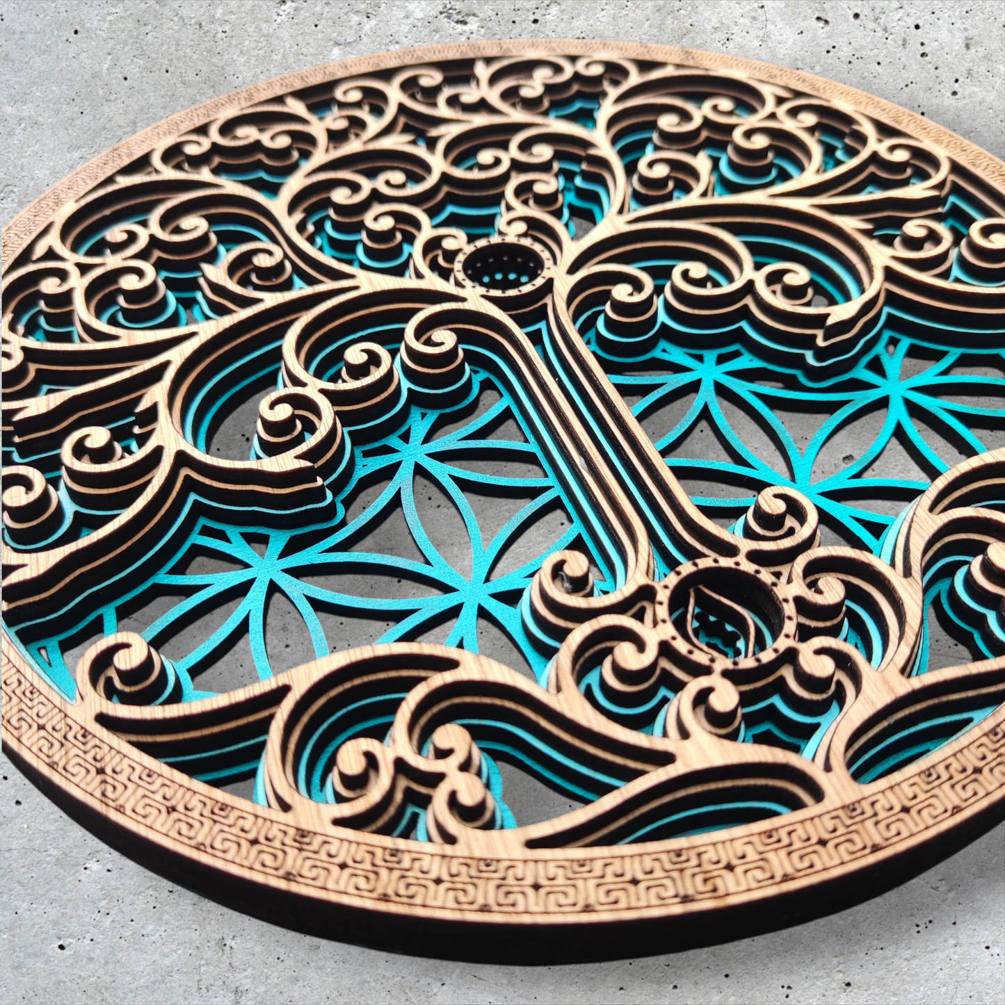 Mural El Código de la Vida Turquesa