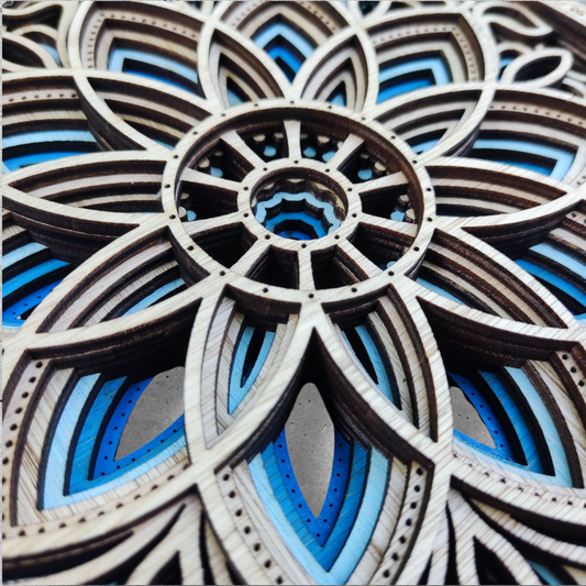 Mural Florecer Azules