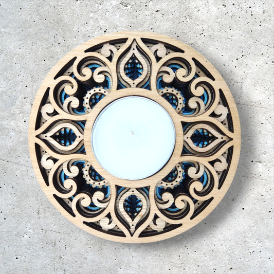 Blue Life Candle Holder