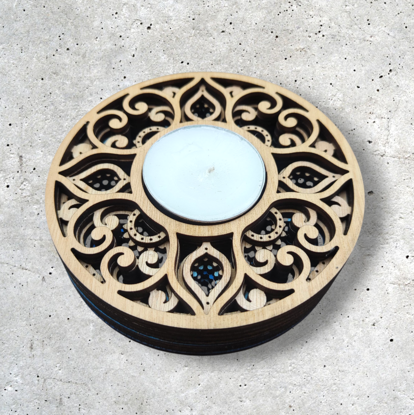 Portavelas Vida Azul