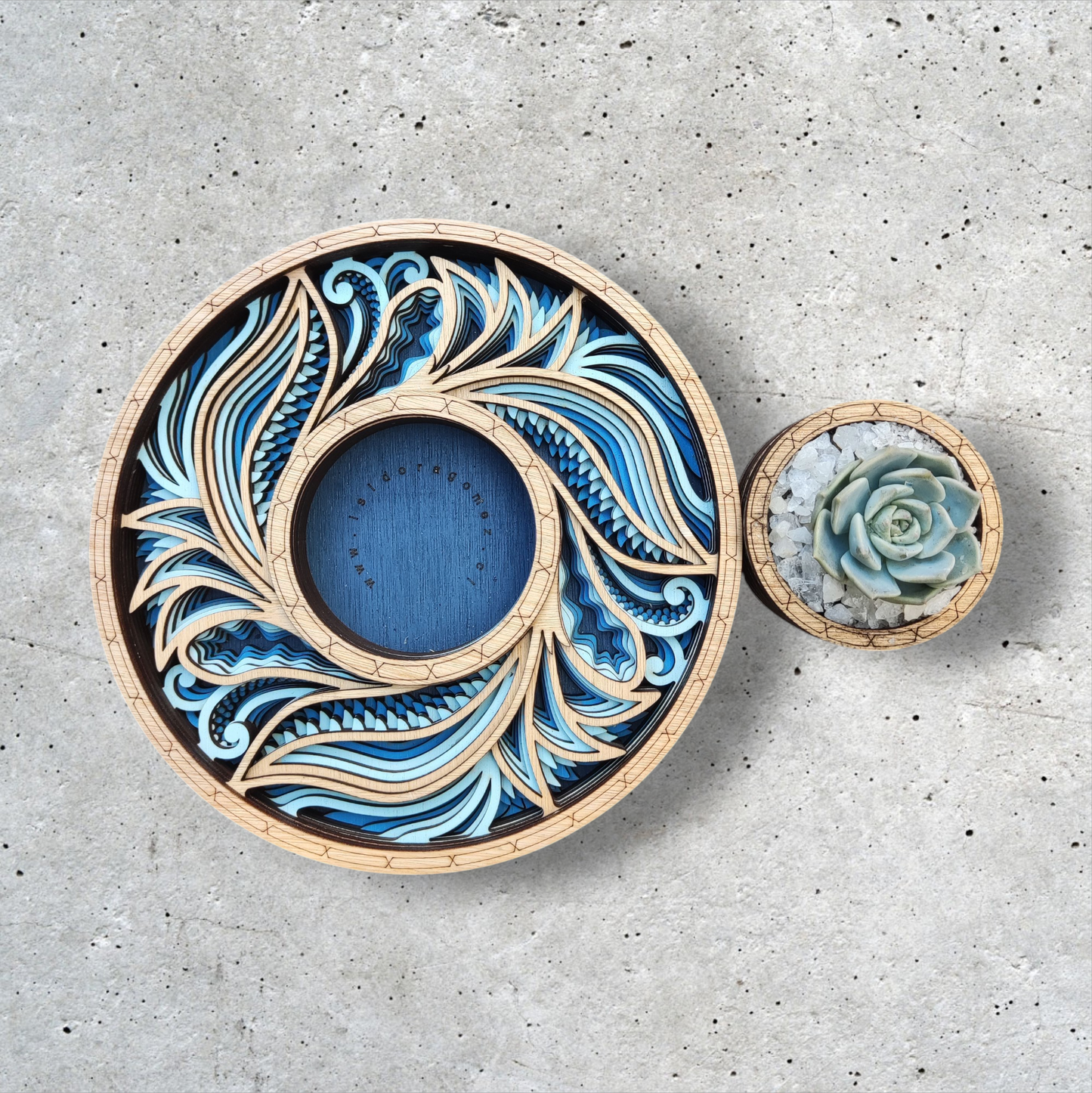 Centro de Mesa Madre Tierra Azul