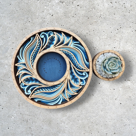 Centro de Mesa Madre Tierra Azul