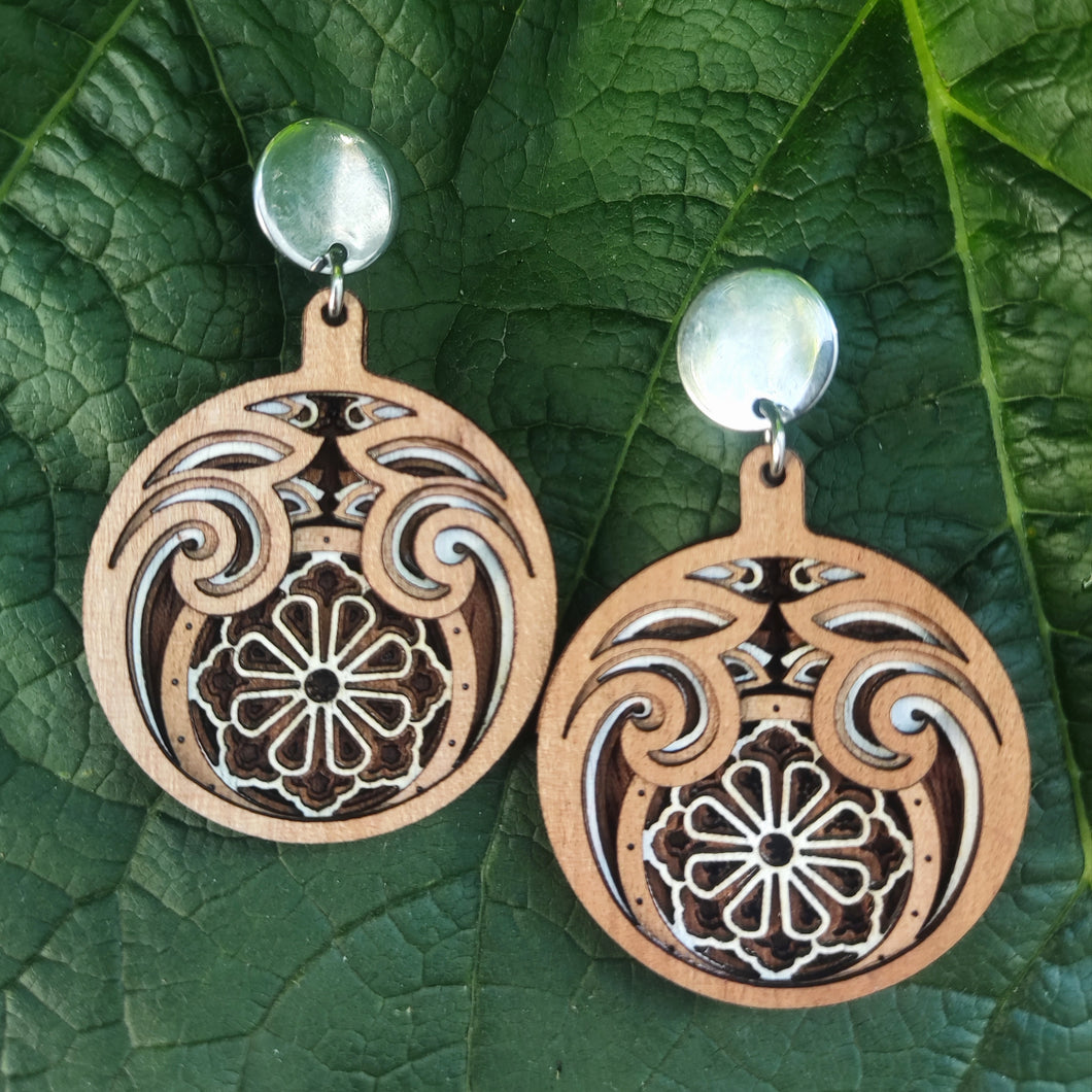 Aros Flora Marrón