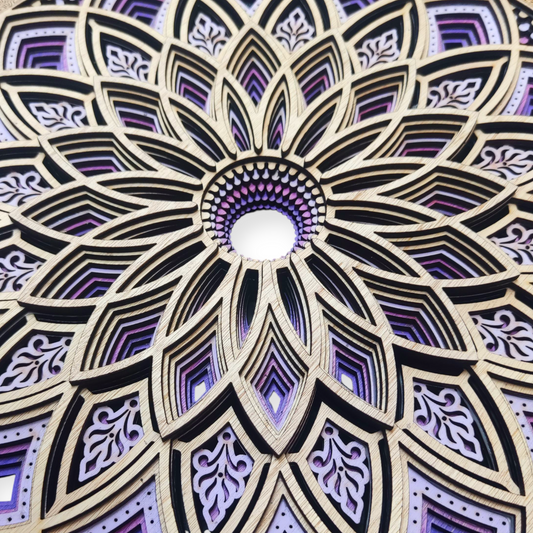 Mural Primavera Morados 7 capas