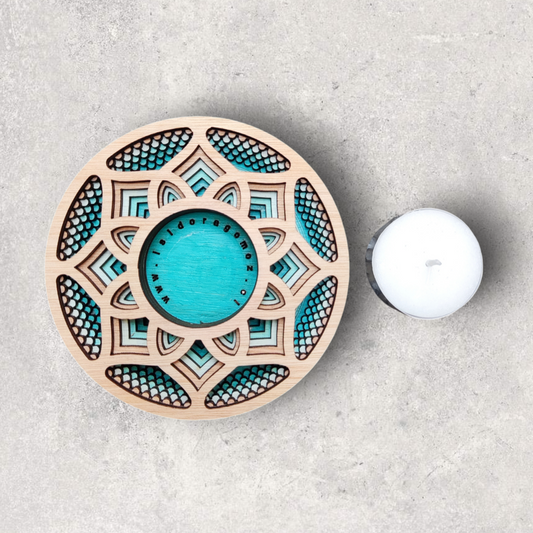 Turquoise Blooming Candle Holders