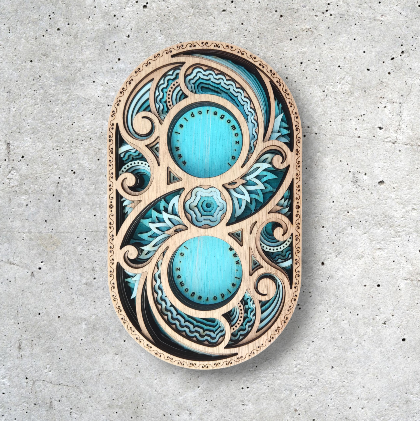 Organic Double Turquoise Candle Holder