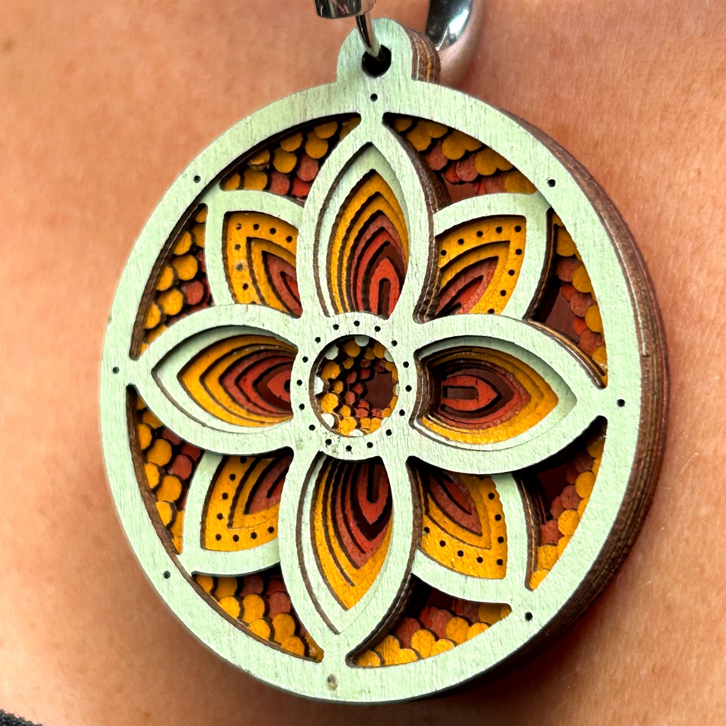 Green and Orange Life Medallion