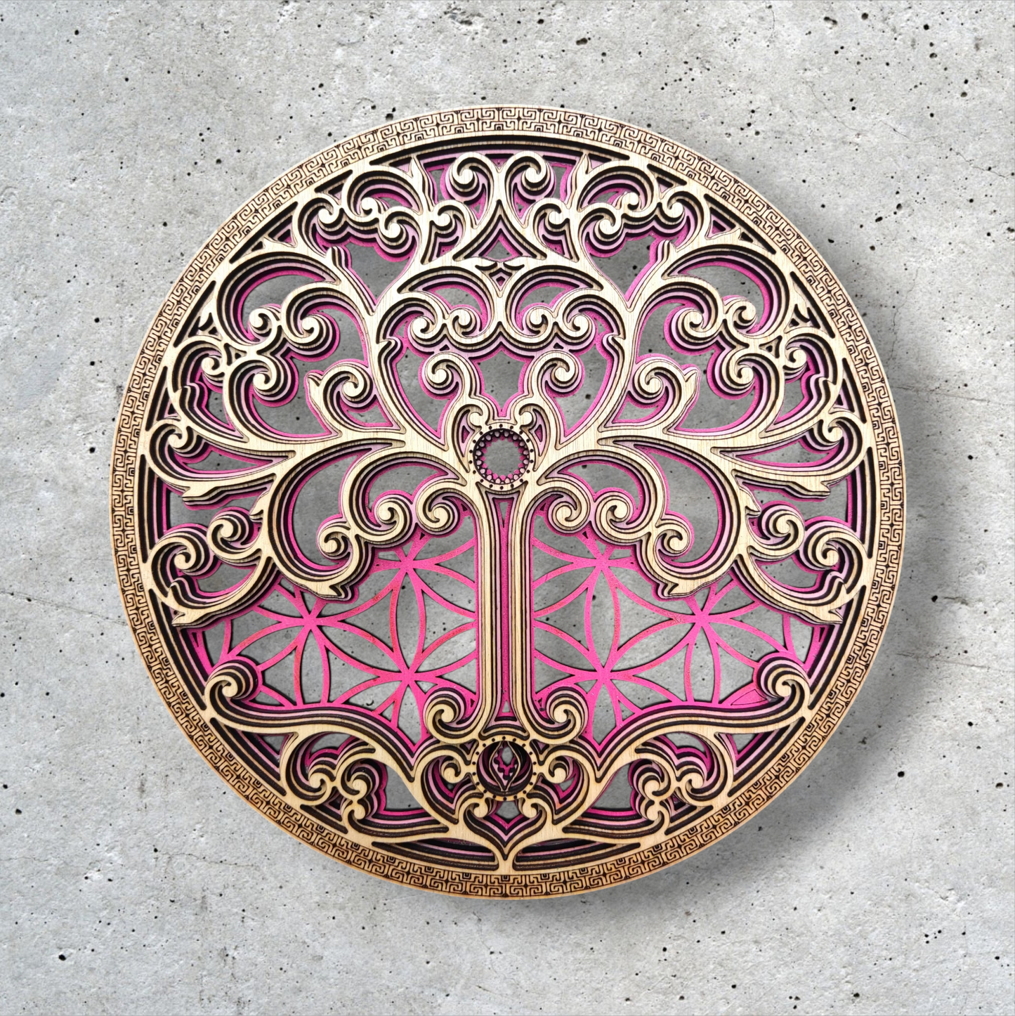 Mural The Code of Life Fuchsia