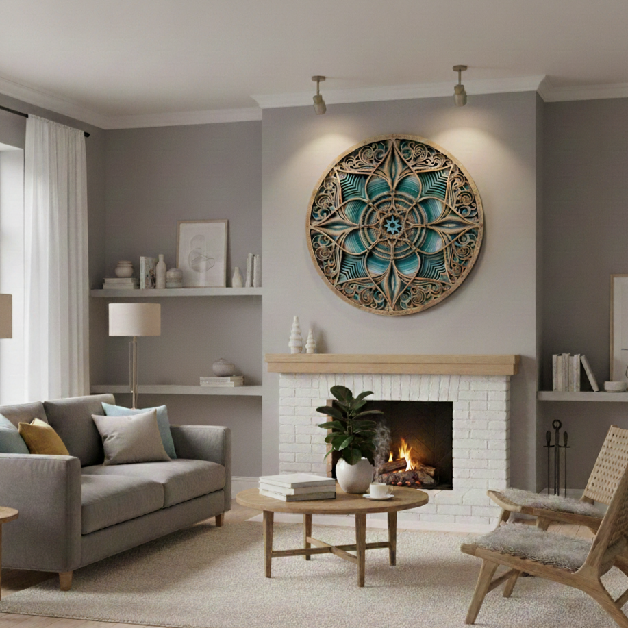 VIDA Petrohué Mural — Special Edition with Copper and Natural Stones