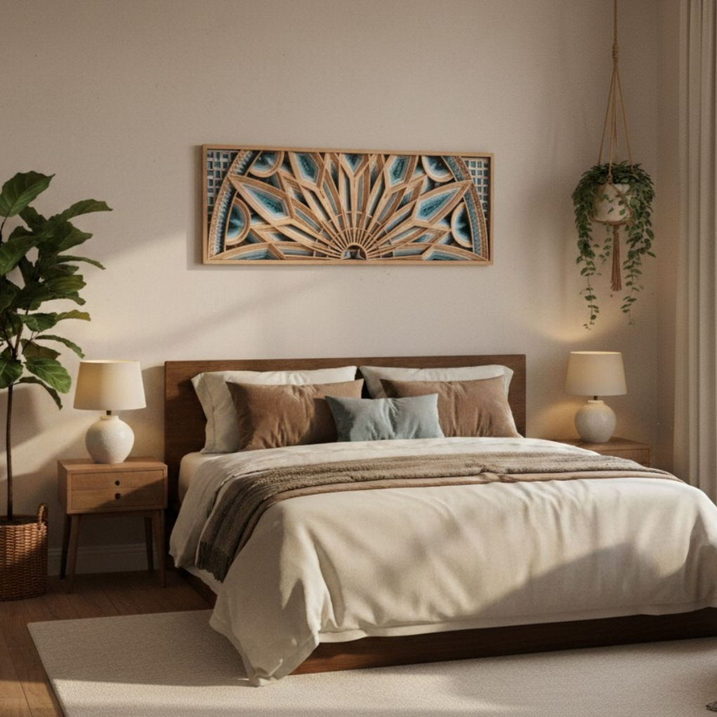 Mural retangular do nascer do sol na Antártica