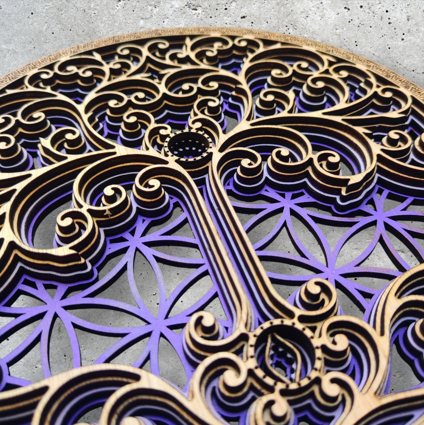 Mural The Code of Life Purple