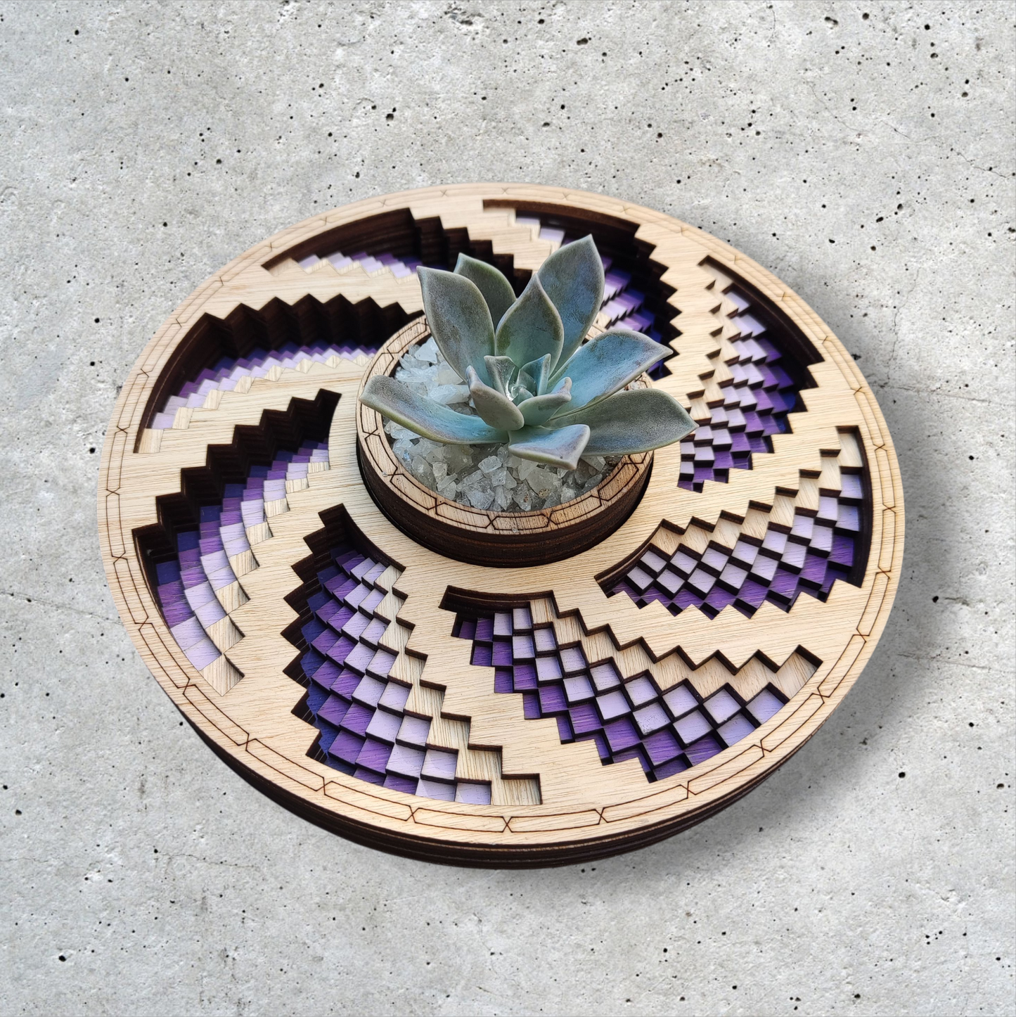 Purple Cycles Centerpiece