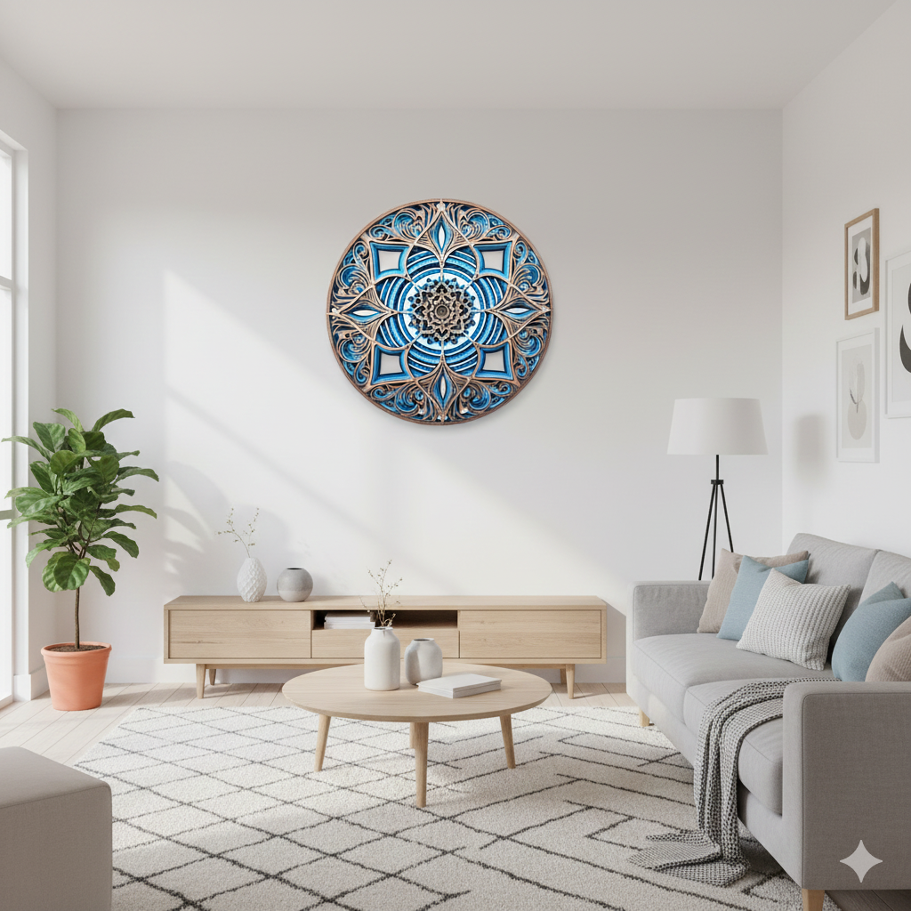 Mural NATIVA Antártida — Edición Especial con Cobre y Piedras Naturales