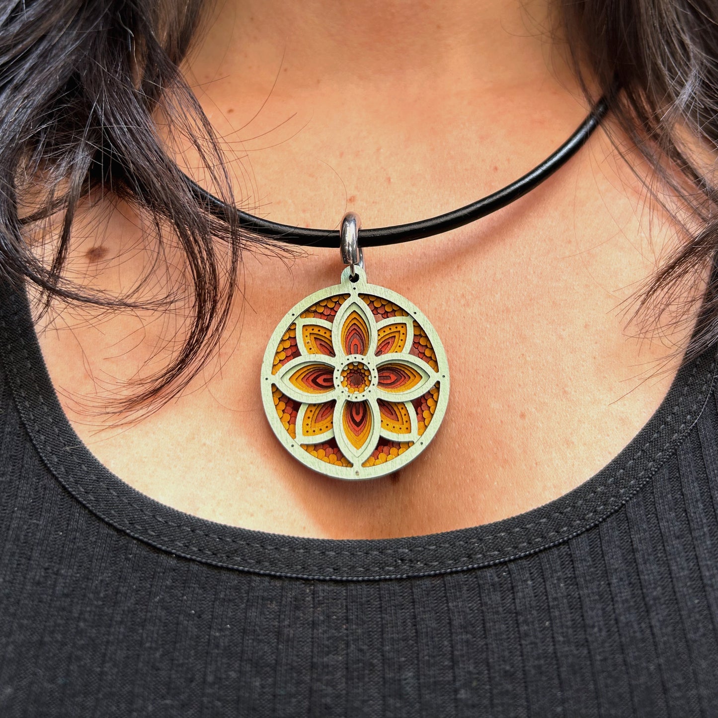 Green and Orange Life Medallion