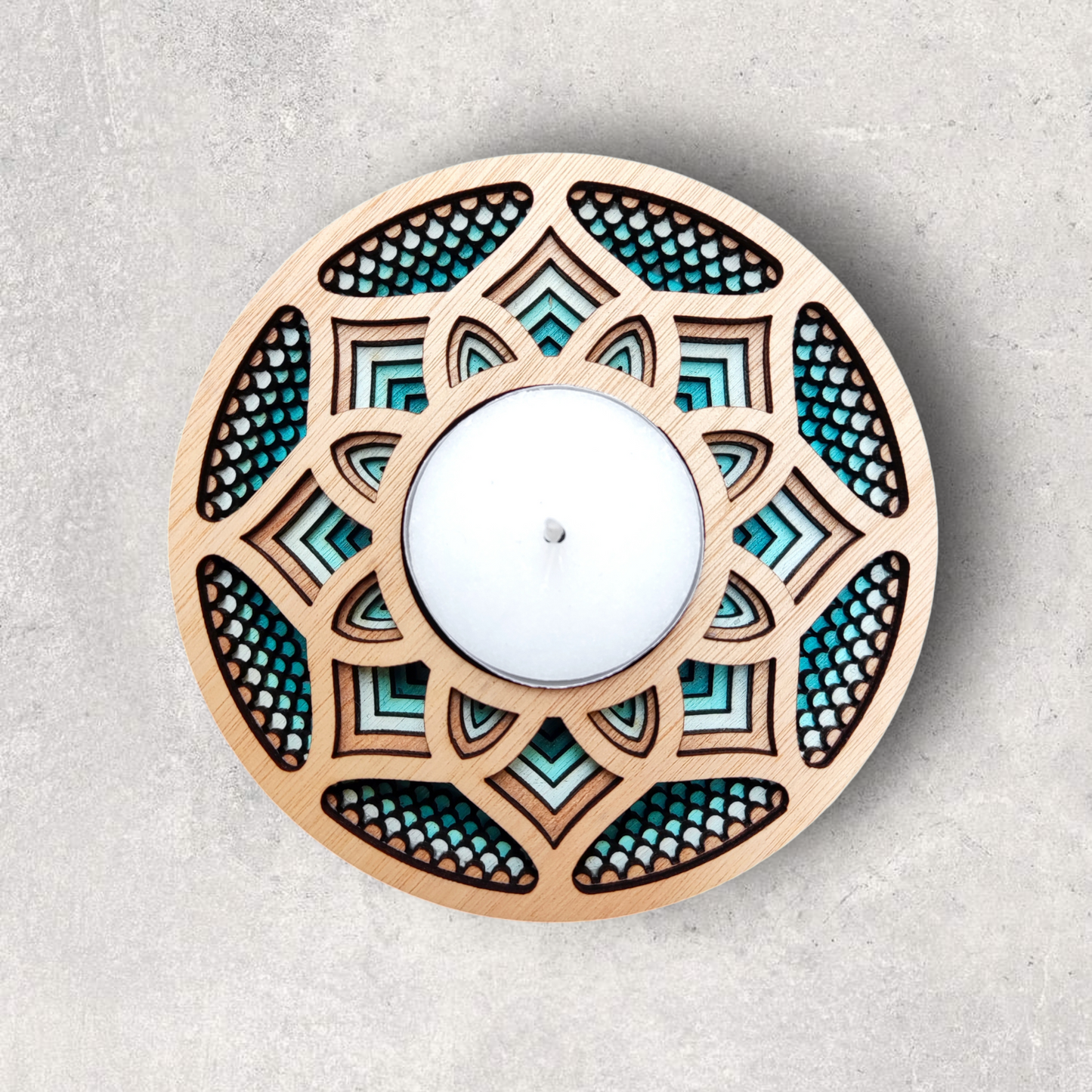 Turquoise Blooming Candle Holders