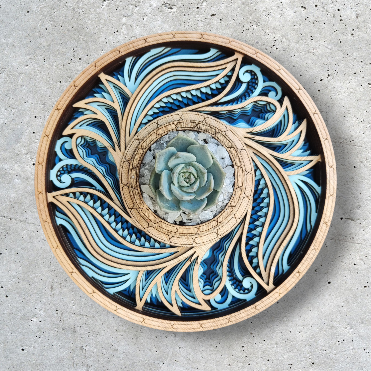 Centro de Mesa Madre Tierra Azul