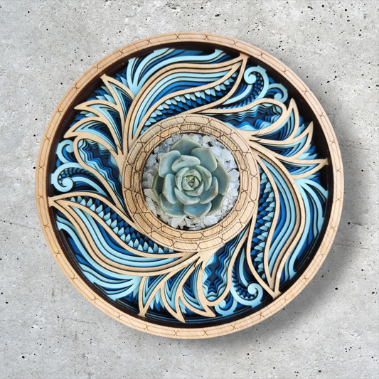 Centro de Mesa Madre Tierra Azul