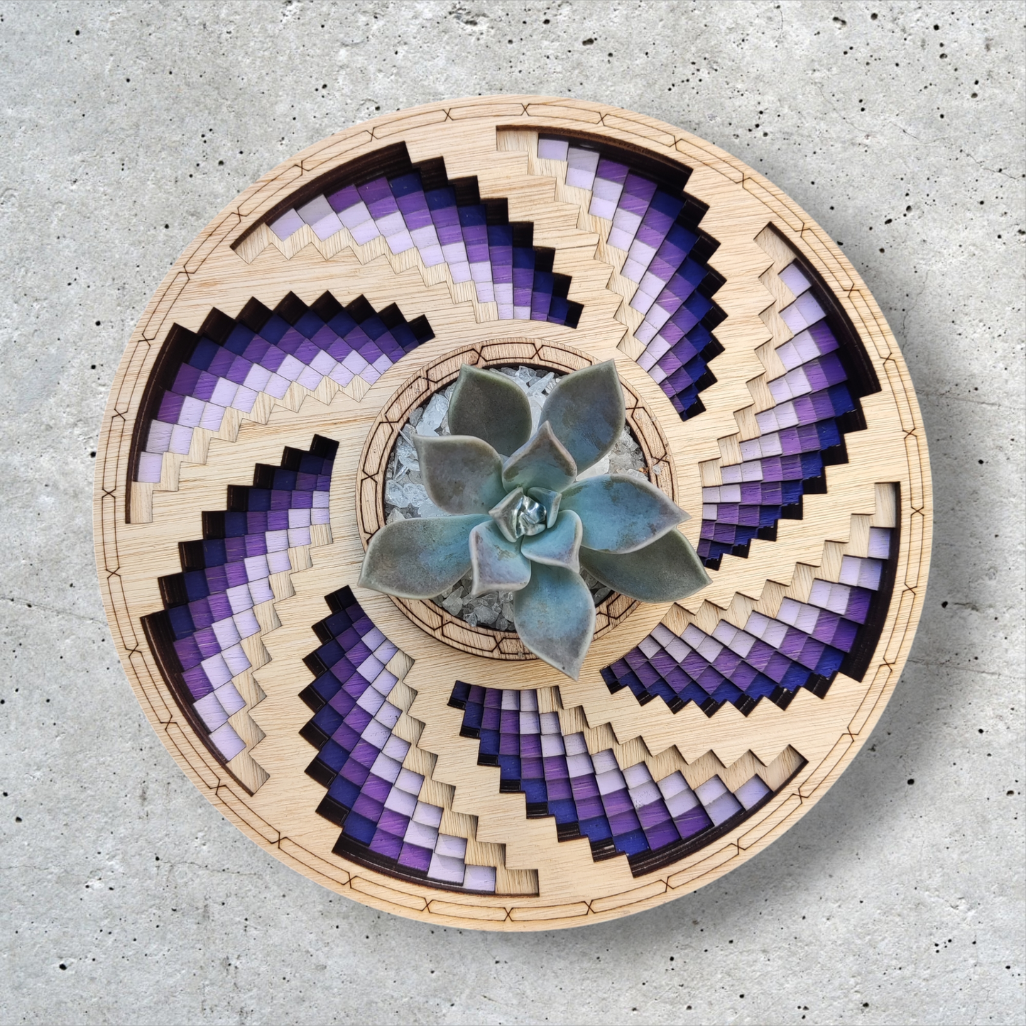 Purple Cycles Centerpiece