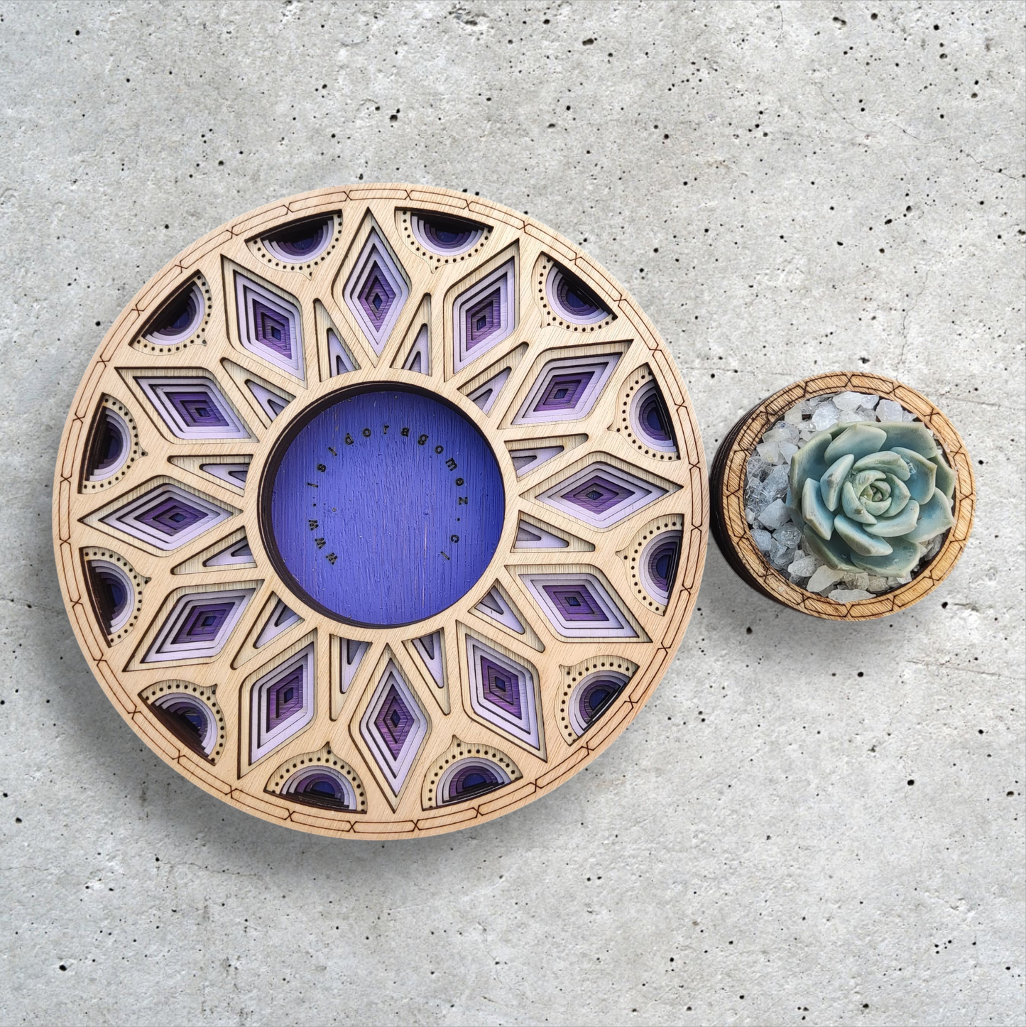 Centro de mesa Amanecer Morado