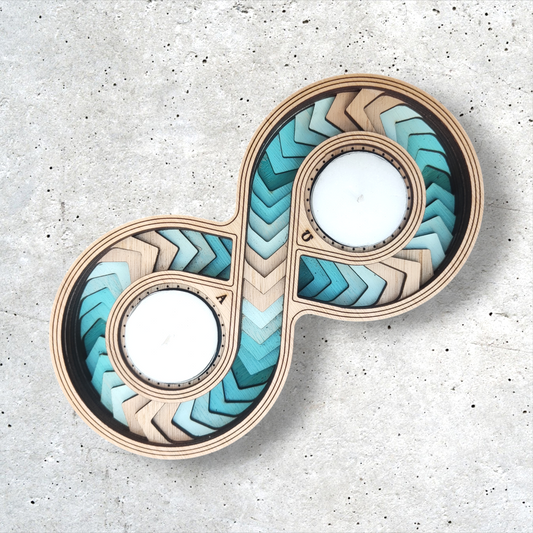 Turquoise Infinity Candle Holder