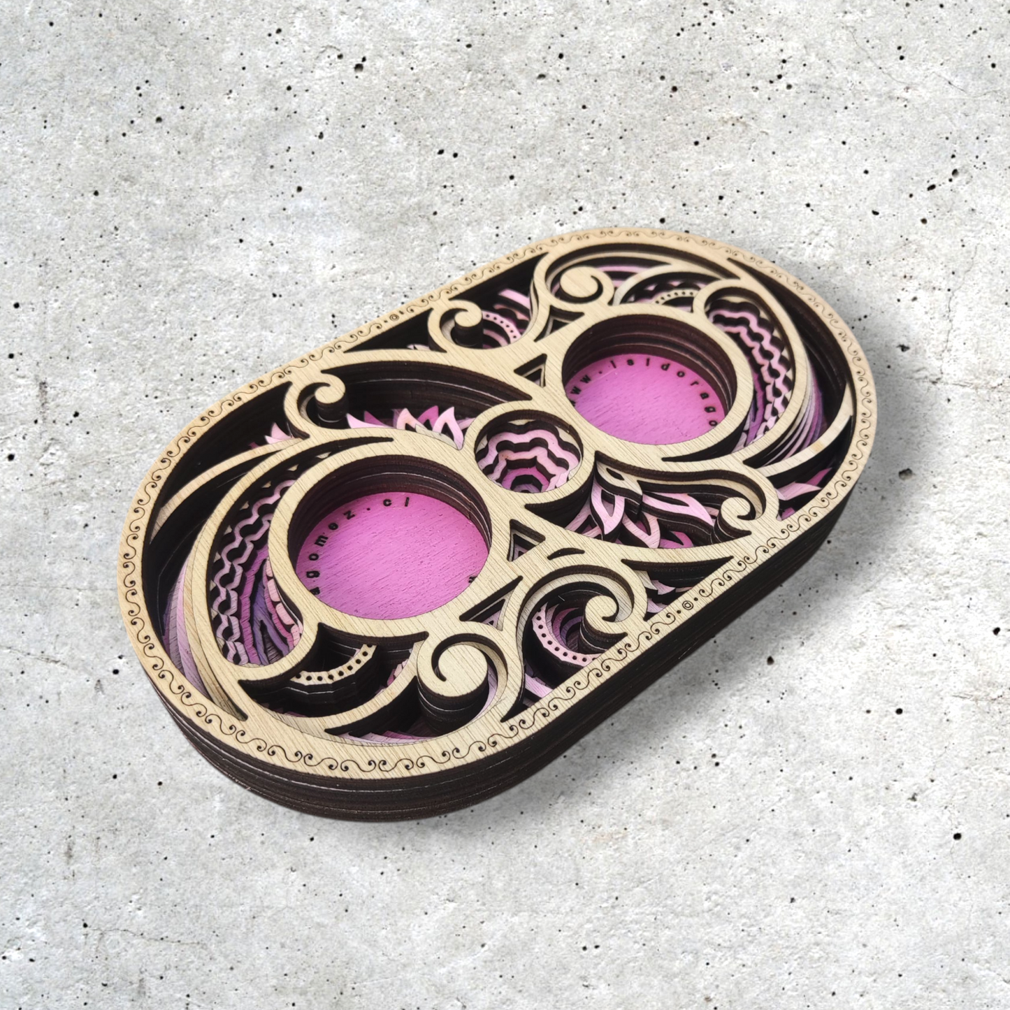 Double Pink Organic Candle Holder