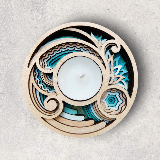 Turquoise Mother Earth Candle Holders
