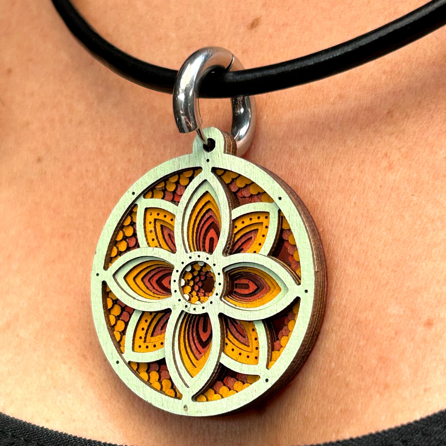 Green and Orange Life Medallion