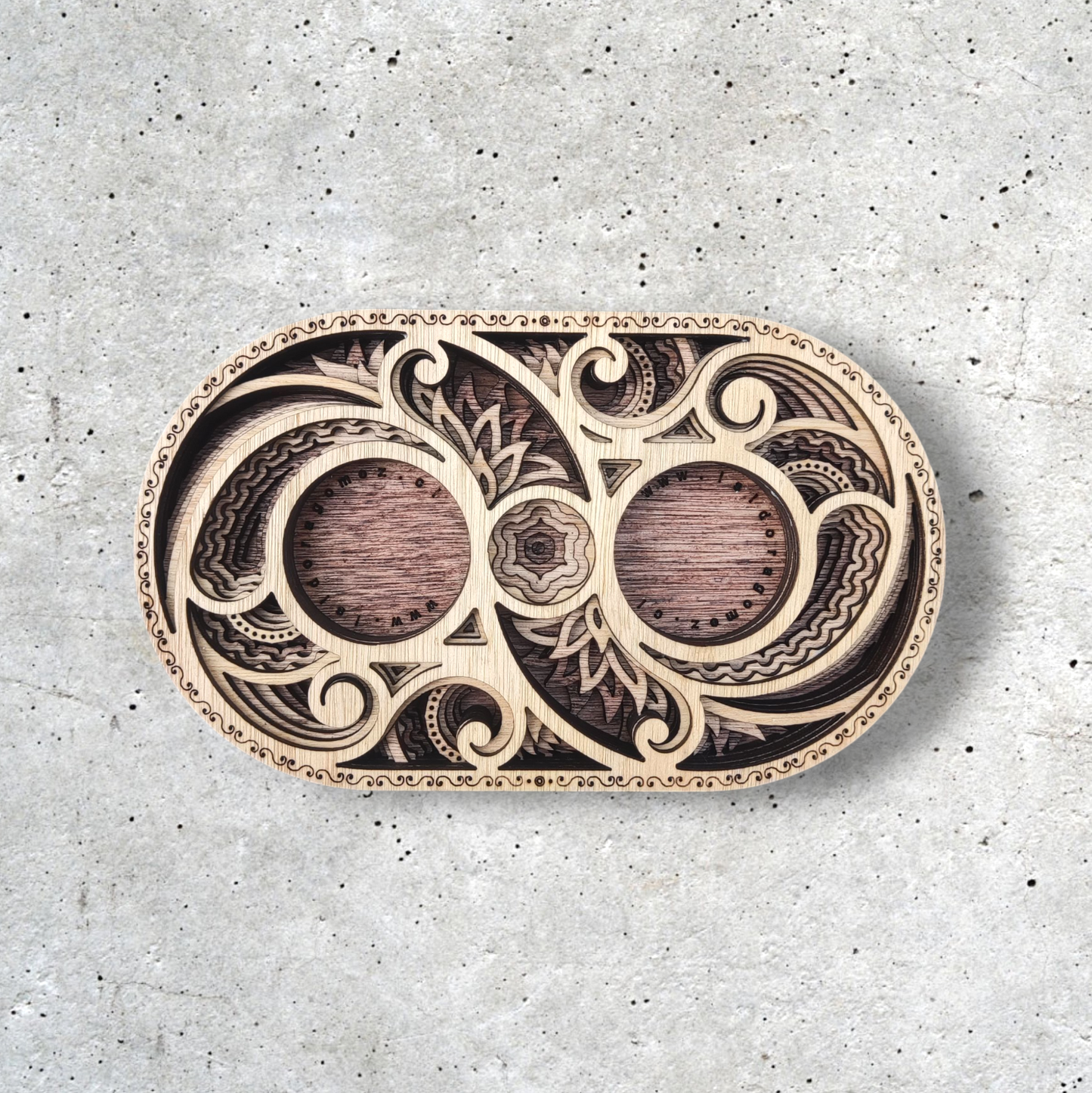 Double Brown Organic Candle Holders