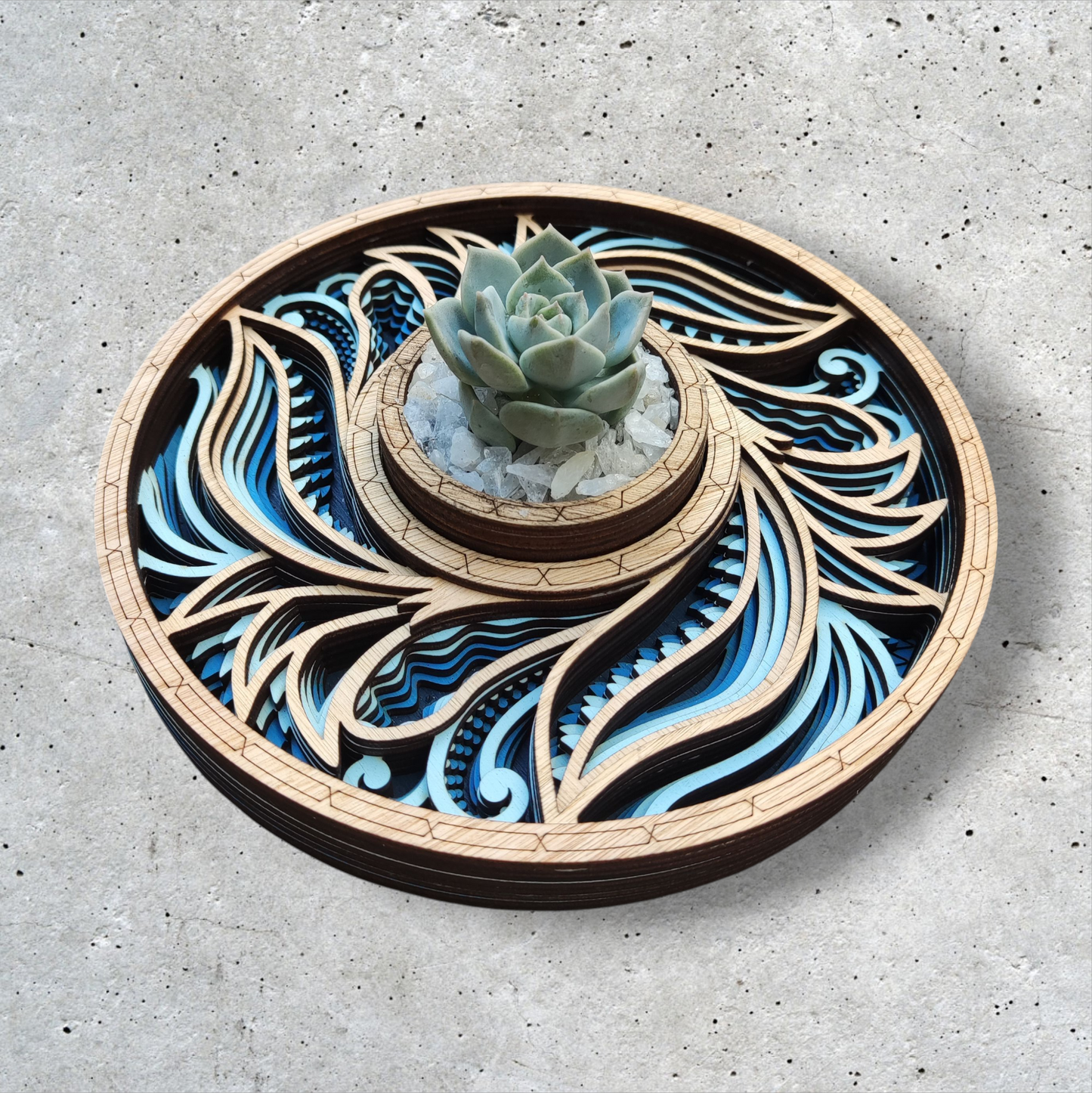 Centro de Mesa Madre Tierra Azul