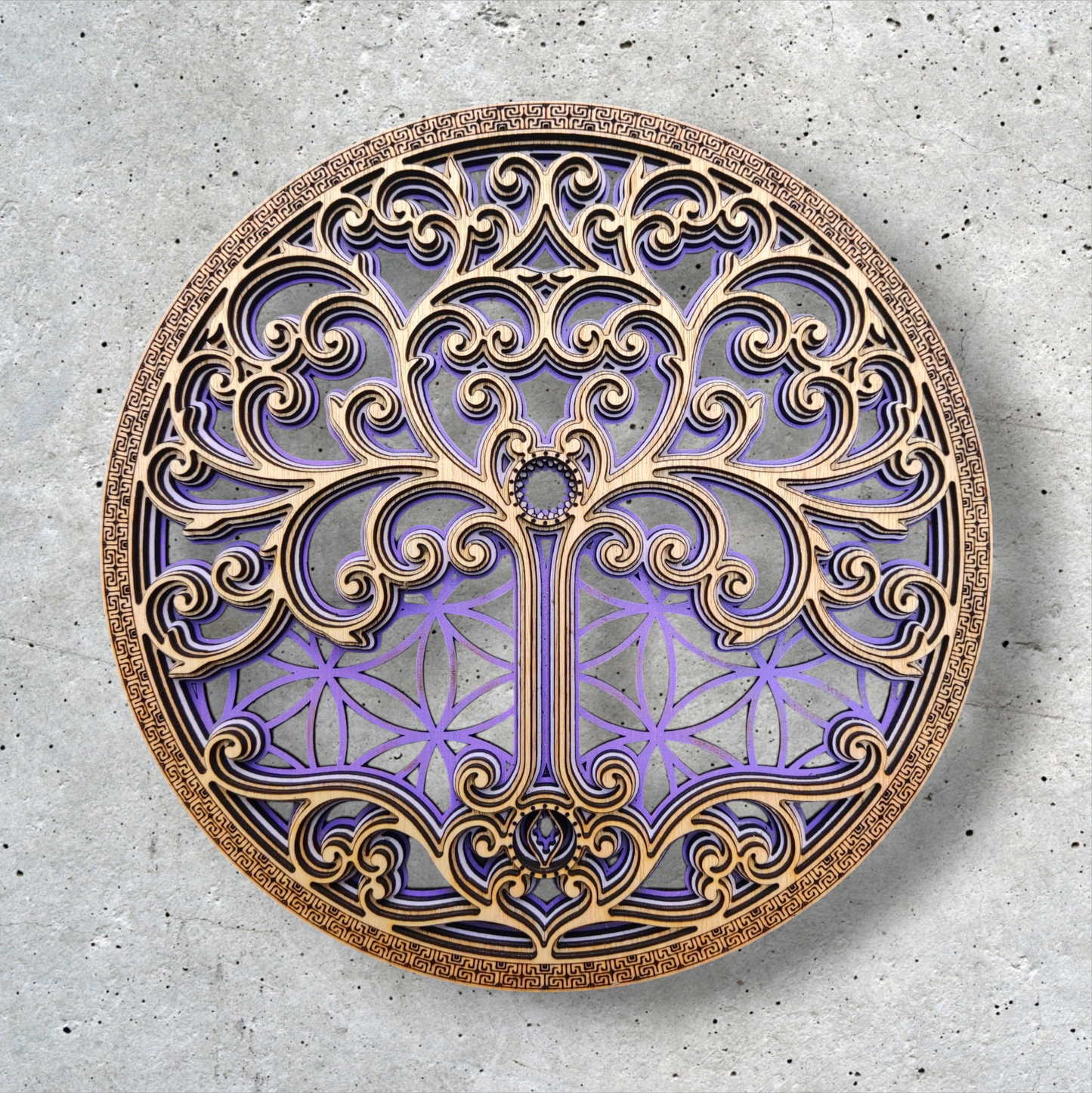 Mural The Code of Life Purple