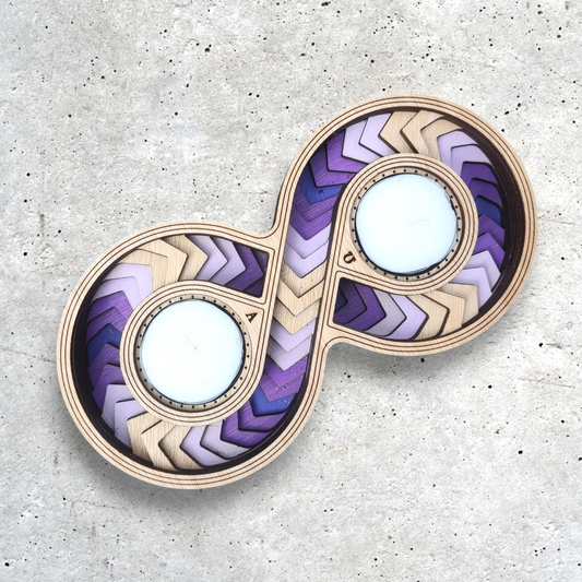 Purple Infinity Candle Holders